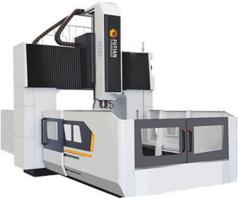 Fixed beam gantry machining center